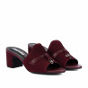 Damskie sandały 1367 bordo welur