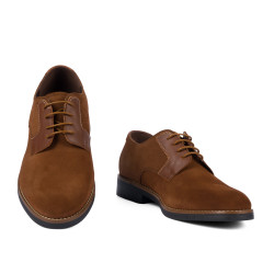 Casualowe buty męskie 9006 camel zamsz