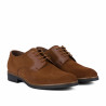 Casualowe buty męskie 9006 camel zamsz