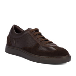 Buty casual/sport męskie 998 czekoladowe połączone