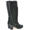 Damskie kozaki 3258 czarne welur