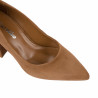 Eleganckie buty damskie 1315 zamsz czekoladowy
