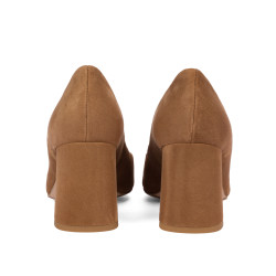 Eleganckie buty damskie 1315 zamsz czekoladowy