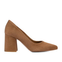 Eleganckie buty damskie 1315 zamsz czekoladowy