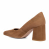 Eleganckie buty damskie 1315 zamsz czekoladowy