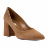 Eleganckie buty damskie 1315 zamsz czekoladowy