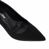 Eleganckie buty damskie 1366 czarny welur perłowy