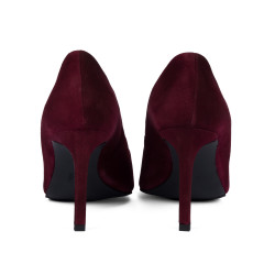 Eleganckie buty damskie 1366 bordo welur