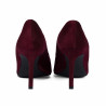 Eleganckie buty damskie 1366 bordo welur