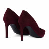 Eleganckie buty damskie 1366 bordo welur