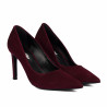 Eleganckie buty damskie 1366 bordo welur