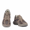 Damskie buty sportowe 6102 zamsz w kolorze piaskowym kombinowany