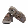 Buty sportowe damskie 6102 piaskowy welur kombinowany 01