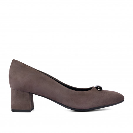 Damskie buty 1375 zamszowe beżowe