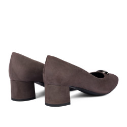 Damskie buty 1375 zamszowe beżowe