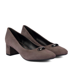 Damskie buty 1375 zamszowe beżowe