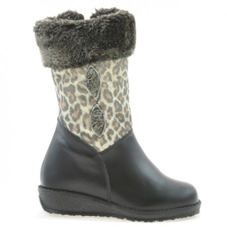 Buty dziecięce małe 24c czarne+tygrys