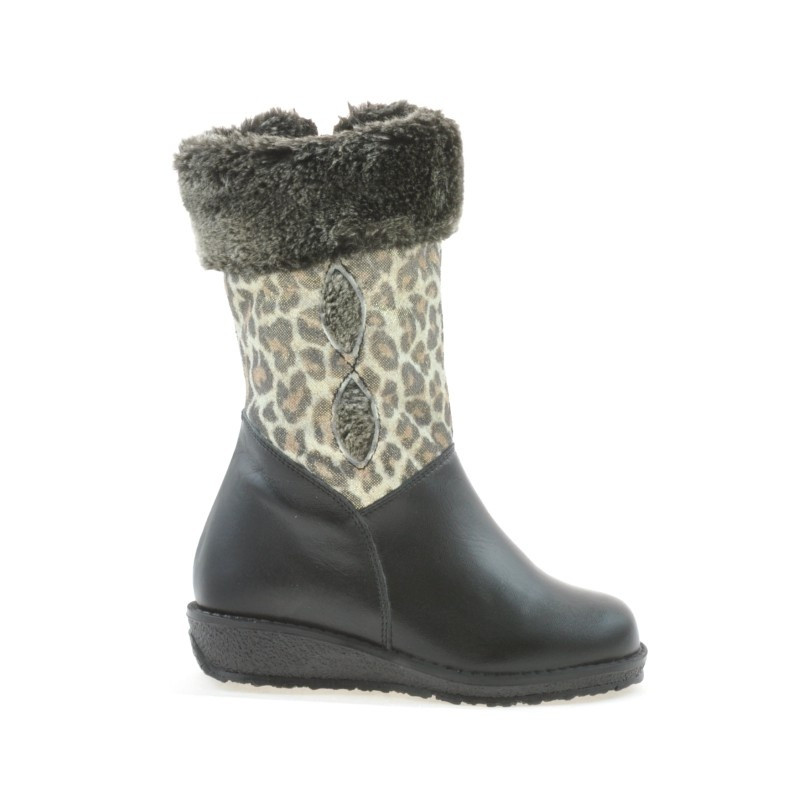 Buty dziecięce małe 24c czarne+tygrys