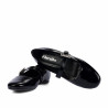 Damskie baleriny 1319 czarny lakier
