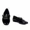 Damskie baleriny 1319 czarny lakier