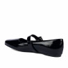 Damskie baleriny 1319 czarny lakier