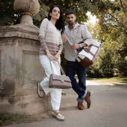 Torba podróżna 305g 01 beż+brąz lifestyle