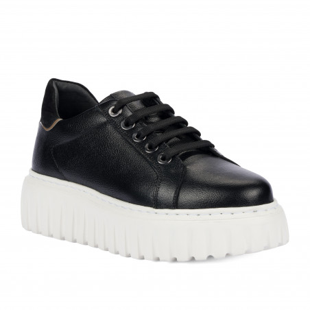 Damskie buty sportowe 6105 czarne kombinowane