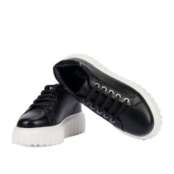 Damskie buty sportowe 6105 czarne kombinowane