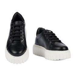 Damskie buty sportowe 6105 czarne kombinowane