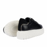 Damskie buty sportowe 6105 czarne kombinowane