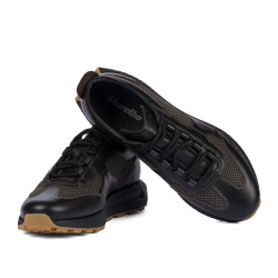 Buty sportowe męskie 9005 cafe kombinowane