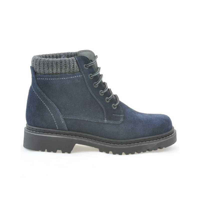 Botki męskie 471 indigo welur