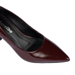 Eleganckie damskie buty 1372 lakier bordo