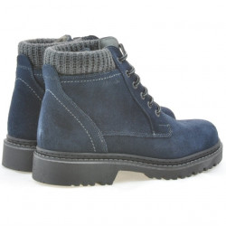Botki męskie 471 indigo welur