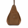Damska torebka na ramię 062g zamsz camel