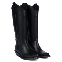 Damskie kozaki 3429 biz czarne