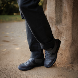 Męskie buty sportowe 9001 szare kombinowane lifestyle