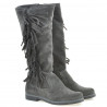 Damskie botki 3243 antracytowy welur