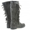Damskie botki 3243 antracytowy welur