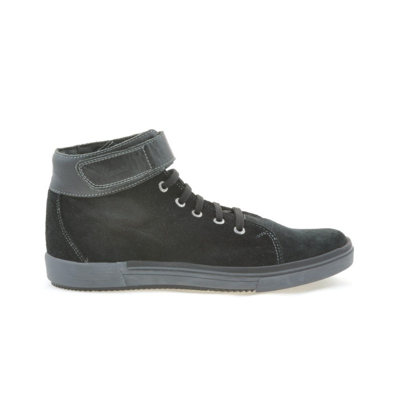 Buty męskie 411 czarny zamsz