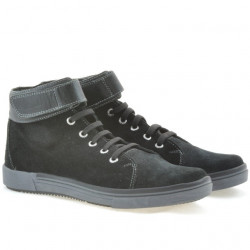 Buty męskie 411 czarny zamsz