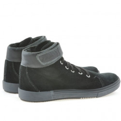 Buty męskie 411 czarny zamsz