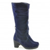 Damskie kozaki 3258 indigo welur