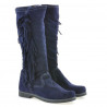 Damskie kozaki 3243 indigo welur