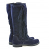 Damskie kozaki 3243 indigo welur