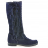 Damskie kozaki 3243 indigo welur