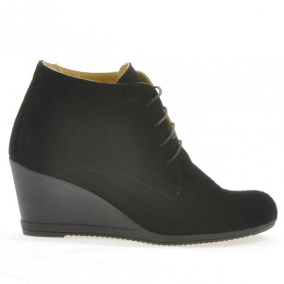 Damskie botki 3287 czarny welur
