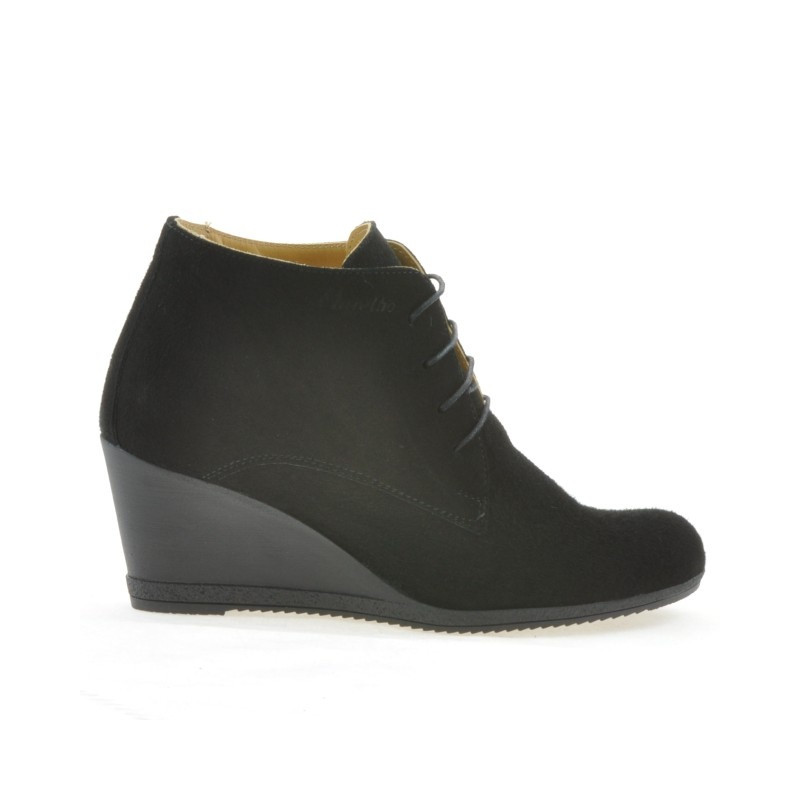 Damskie botki 3287 czarny welur
