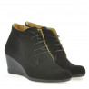 Damskie botki 3287 czarny welur