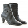 Damskie botki 1101 czarny lakier